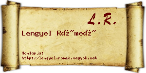 Lengyel Rómeó névjegykártya