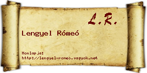 Lengyel Rómeó névjegykártya